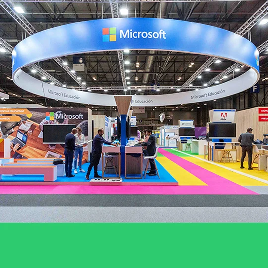 Diseño de stand de Microsoft