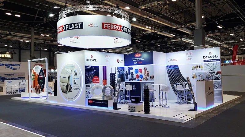 Diseño de stand Ferroplast 2025